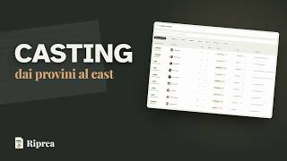 Tutorial: Casting di un film: organizzare ruoli, candidati e provini