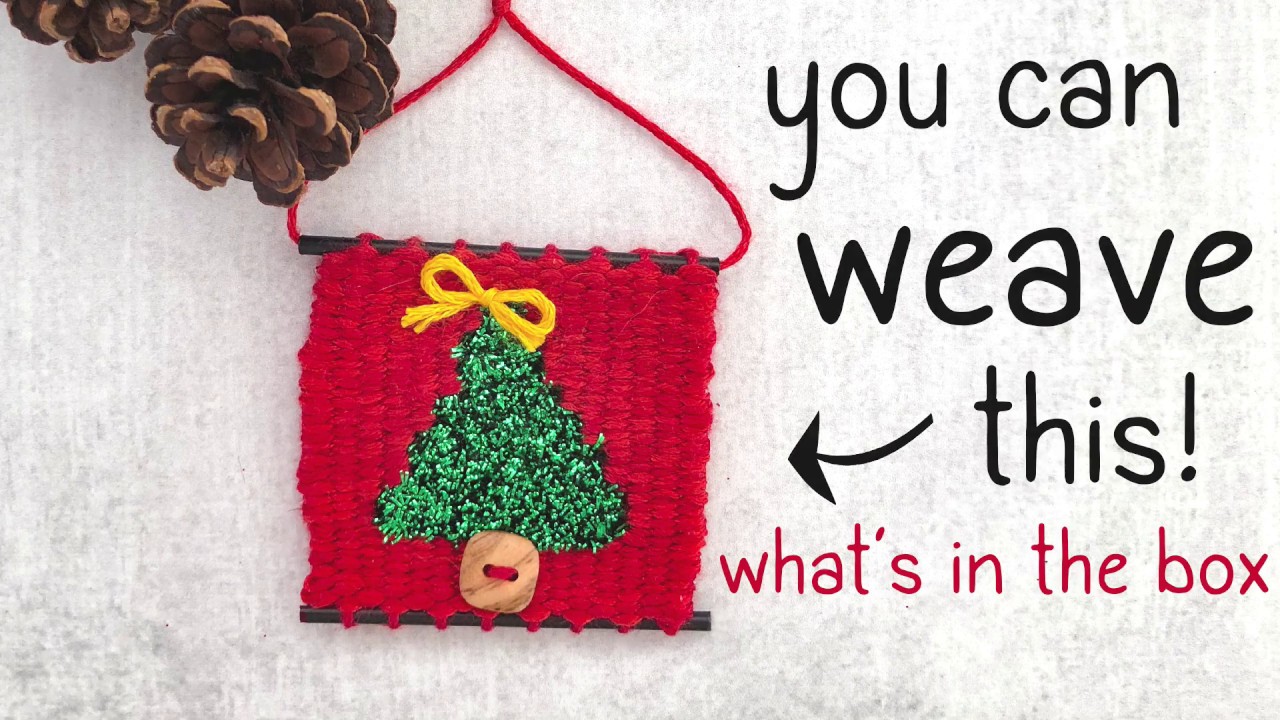 Tiny Christmas Tree Weaving Kit - What's in the Box