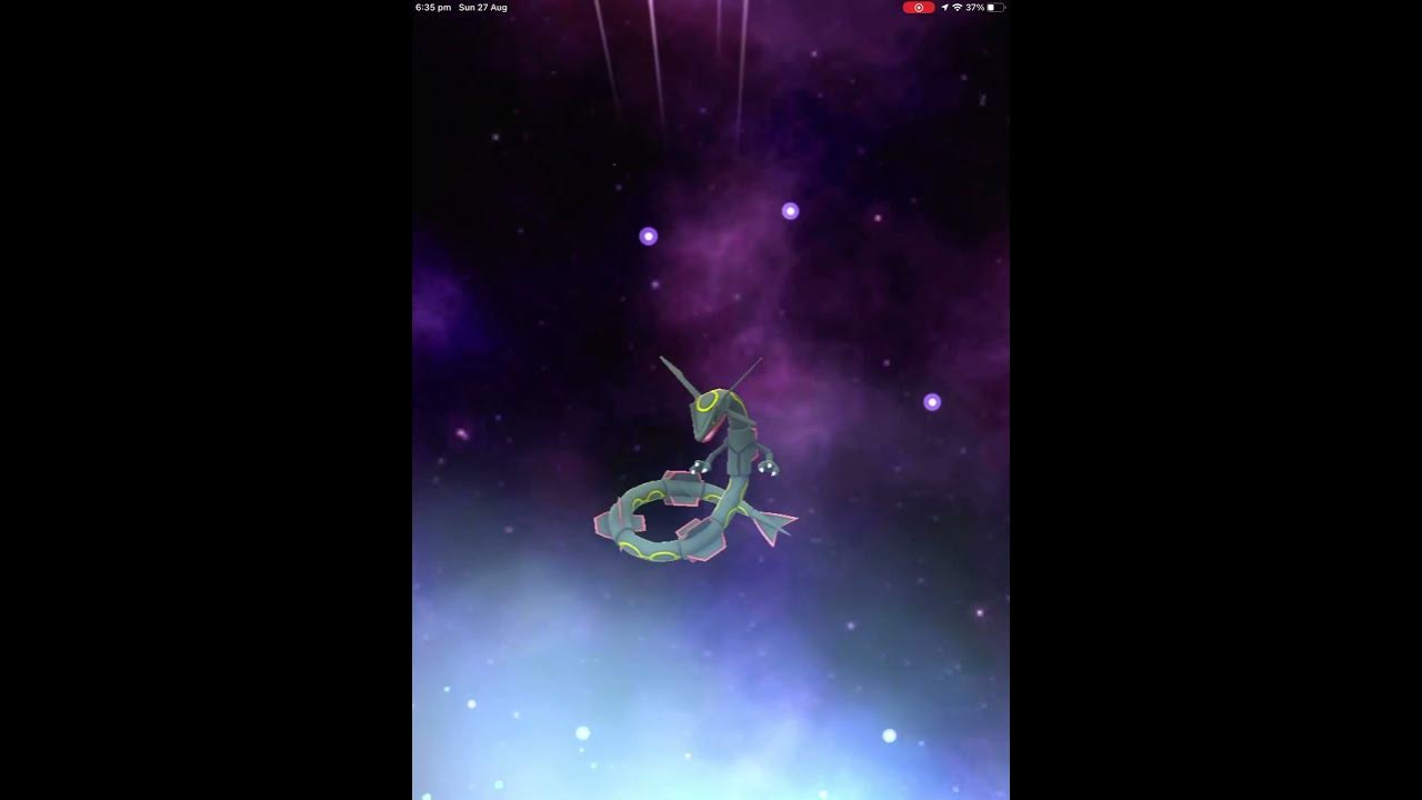 Mega Evolve Shiny Rayquaza #pokemongo #fypシ #fyp #foryoupage