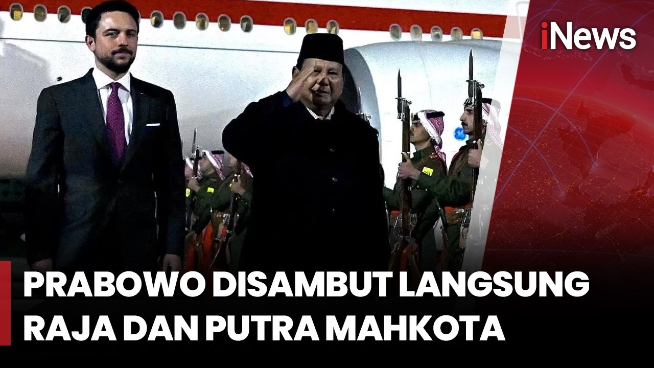 Presiden Prabowo di Yordania, Sambutan Wilayah Udara hingga Kerajaan | iNews Siang 26/2