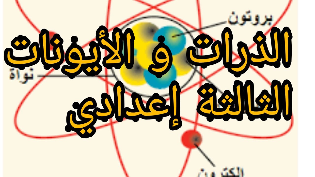تلخيص شامل لدرس الذرات و الايونات الثالثة إعدادي  (الجزء الاول)