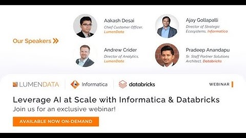 Leverage AI at Scale with Informatica & Databricks