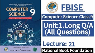 Class 9 Computer Unit1,Long Q/A(Complete) | New Syllabus 2024|LearnOnlineWithAnum