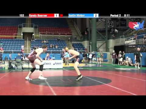 Boerner Randy Fargo 2012 152 Round 1: Randy Boerner (Colorado) vs. Justin Weber ...