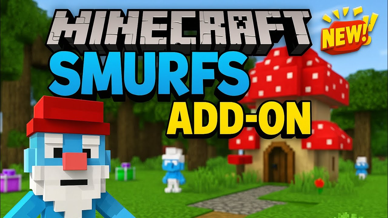 SMURFS in Minecraft?! Full Add-On Review + Features! 🧞‍♂️