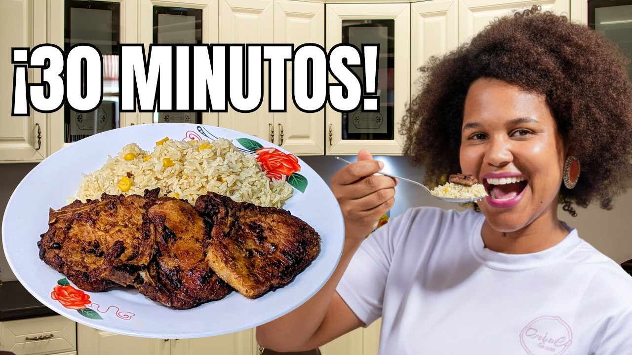 Como hacer Chuletas de Cerdo asadas en Freidora de aire in air Fryer Receta delicious recipe 