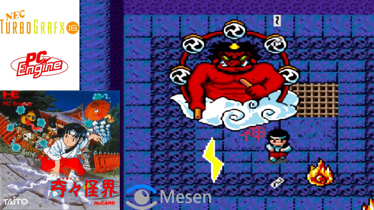 Kiki Kai Kai (1990) NEC TurboGrafx-16 / PC Engine Gameplay in HD