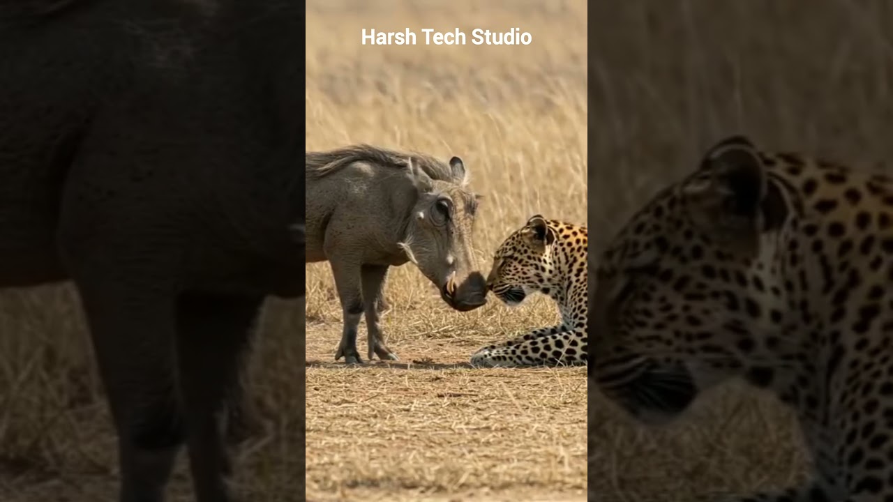 leopard vs wild boar 