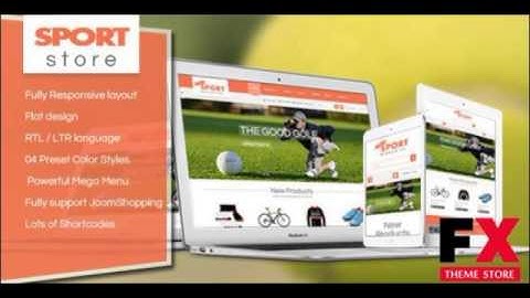 Preview SJ Sport Store - Responsive Joomla Template TFx