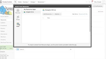Importing Resources from Google Drive to Schoology