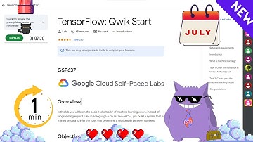 TensorFlow: Qwik Start | #2025 | #GSP637 |#qwiklabs |Solution