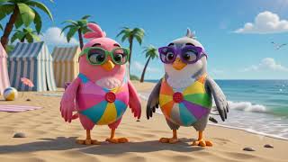 Stella and Silver’s Bouncing Button-Inflated Beach Ball Swimsuits