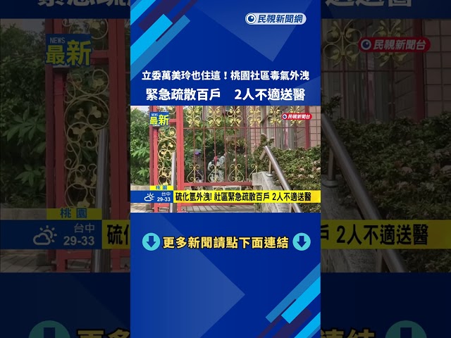 立委萬美玲也住這!桃園社區毒氣外洩 緊急疏散百戶－民視新聞