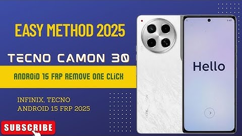 Tecno Camon 30 FRP Remove - One Click Frp | Infinix & Tecno Android 15 FRP Unlock Easy Method 2025 🔥