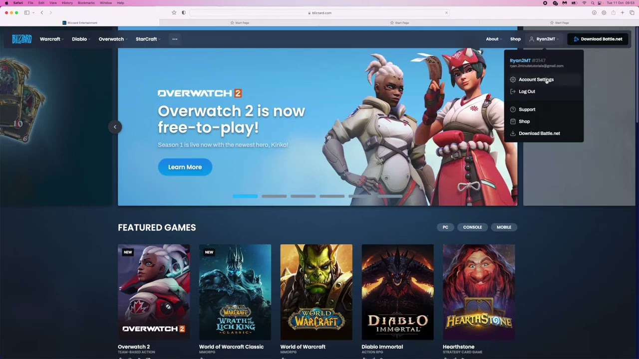 How to Change Blizzard Password ｜ Overwatch 2 ｜ Battle net