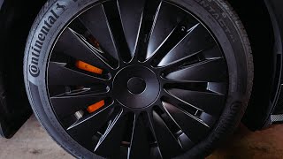 Tesla Model Y Uberturbine Wheels on a Budget | EVBase Wheel Covers