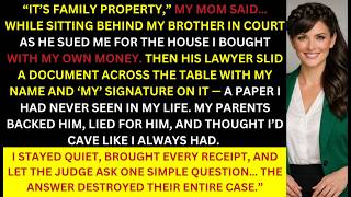My Brother Sued Me Over My House—My Parents Backed Him… Until the Judge Asked One Question