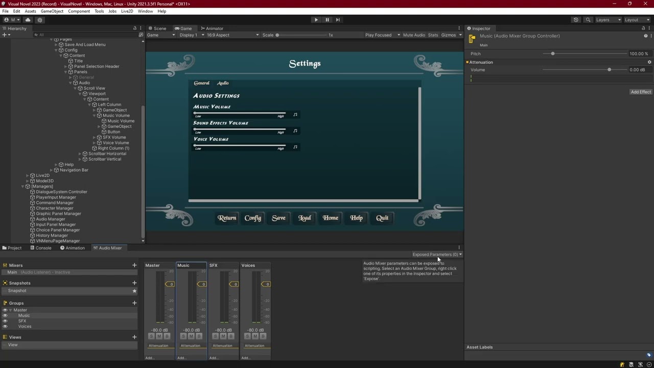 Episode 25 p2 - Config Menu (Audio Settings)