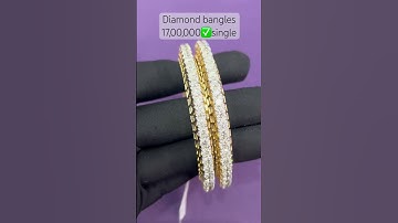 Single line solitaire bangle 17 lakh only ✅ ￼#jewellery #diamond #viral #shorts