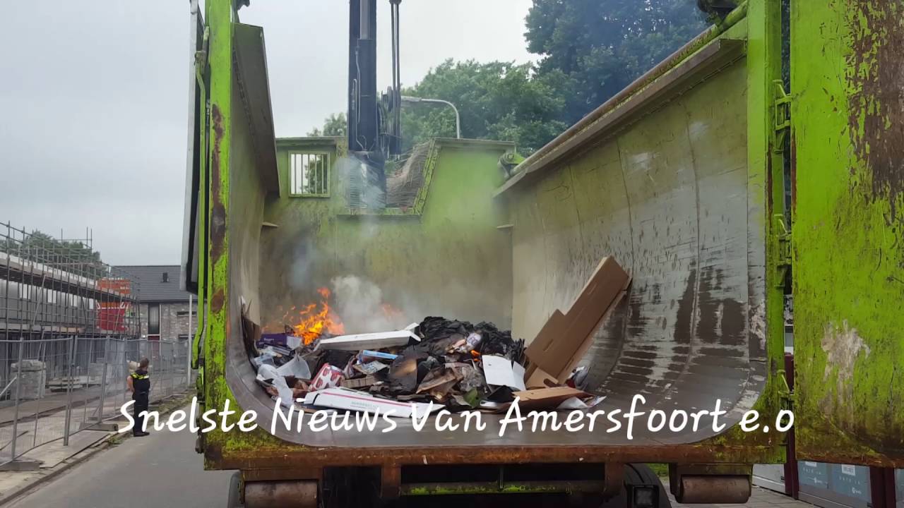 Container van Rova in brand #Amersfoort - YouTube