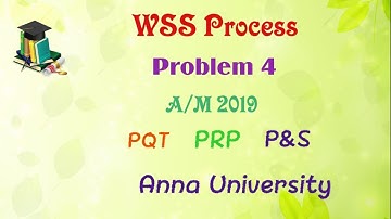 WSS Process | Problem 4 | PQT, PRP, P&S | Second Year (4th Semester)
