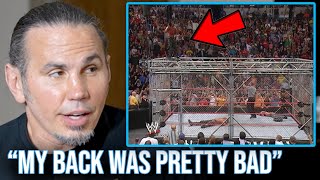 Matt Hardy On His Leg Drop From The Top Of The Steel Cage - Unforgiven 2005