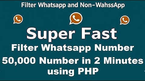 Super Fast WhatsApp & Non-WhatsApp Number Filter | 50,000 Numbers in Just 2 Minutes! 🚀
