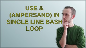 Unix: Use & (ampersand) in single line bash loop