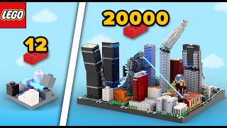 LEGO Godzilla Destroys New York From 12 to 20,000 Parts | Comparison