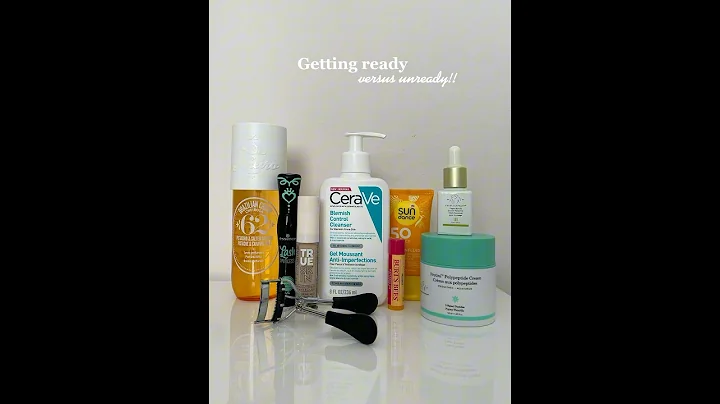 Getting ready vs unready!!🐆🐚 Collab @spookyavery 🎀 #preppy #aesthetic #grwm #skincare