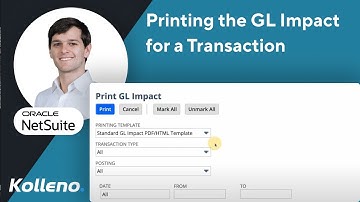 NetSuite Tutorial | Printing the GL Impact for a Transaction in NetSuite