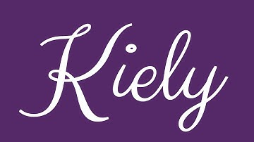 Learn how to Write the Name Kiely Signature Style in Cursive Writing