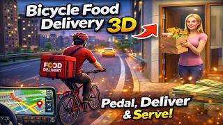 Bicycle Food Delivery Game 3D Gameplay | Fast Food Delivery Rider Simulator screenshot 1