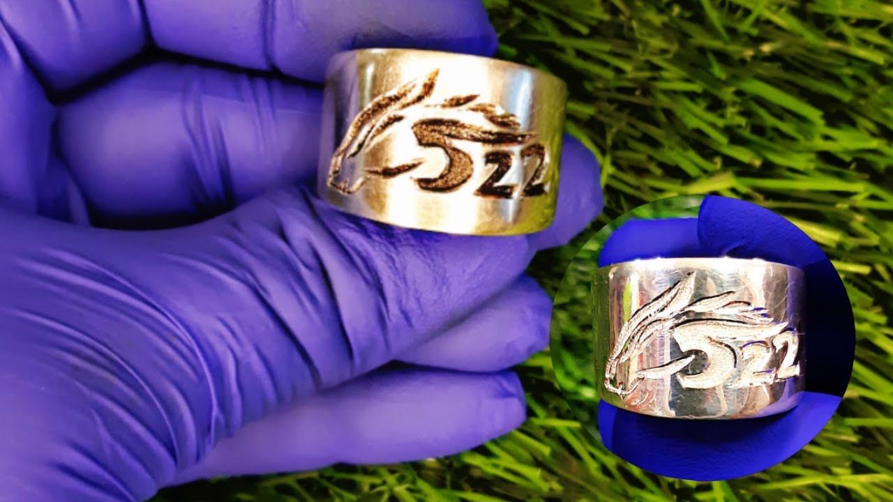 I Hand Engraved a 30 Gram Silver Ring