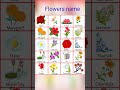 Flowers name in English