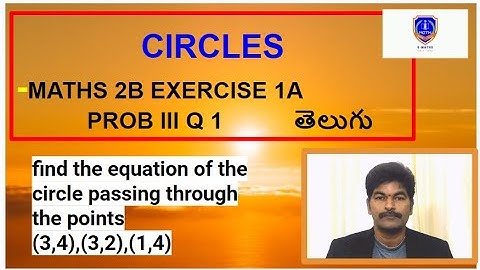 find the equation of circle passing through the points (3,4),(3,2),(1,4)
