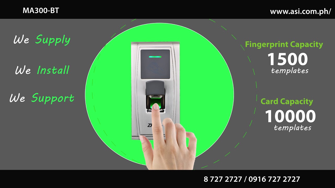 MA300BT Zkteco Biometric Fingerprint Readers for Access Control