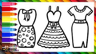 Dessiner Et Colorier 3 Jolies Robes Dessins Pour Les Enfants