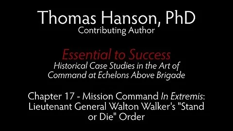 Author's Forum - Col. (Ret.) Thomas Hanson