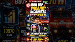 🚨 RRB ALP Vacancy Increased Again 2025 | 10970 Posts Officially 😱 RRB ALP Latest Update