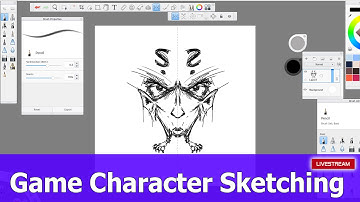 Game Character sketching with Sketchbook Pro 8  : Livestream