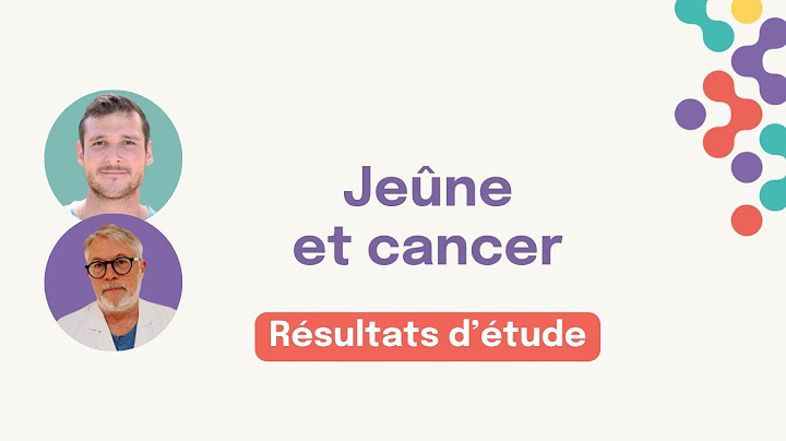 Résultats de l'étude sur Jeûne et Cancer.