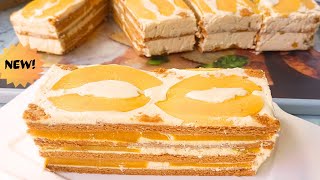 Creamy Peach Mango Graham Float With Just 4 Ingredients | Simple No-bake Dessert