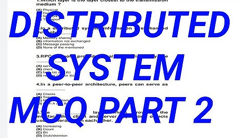 Distributed System MCQ Questions Part2