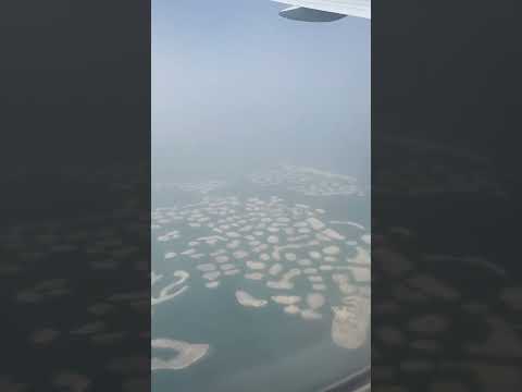 The World Islands of Dubai from Emirates Airplane #emirates #aviation #airport #dubai  #flyemirates