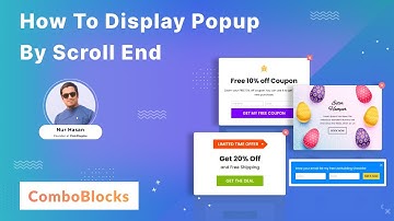 how to display popup by scroll end In Gutenberg