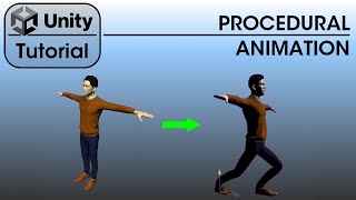 Animate a character using PROCEDURAL Animations ONLY!   Unity3D  Procedural animation #1