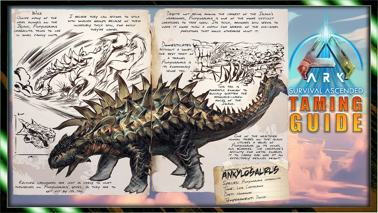 ARK Survival Ascended – Ankylosaurus zähmen ⛏️ | Metall, Kristall & Obsidian | Taming Guide #8 