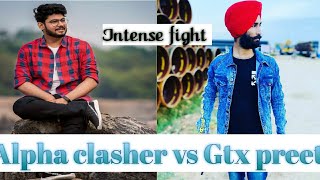 Alpha clasher vs gtx preet intense fight pochanki | Pubg mobile २०२०