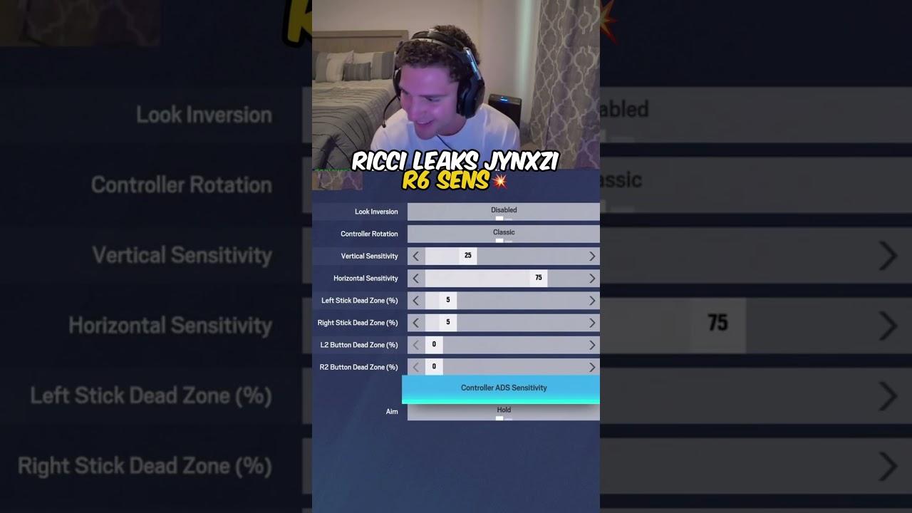 Ricci leaks Jynxzi R6 Sensitivity 